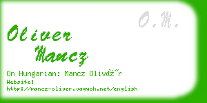 oliver mancz business card